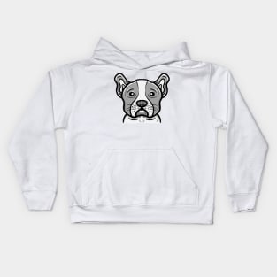 Cute boston terrier dog Kids Hoodie